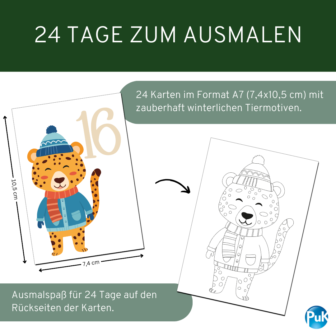 Adventskalender Set "Weihnachtstiere"