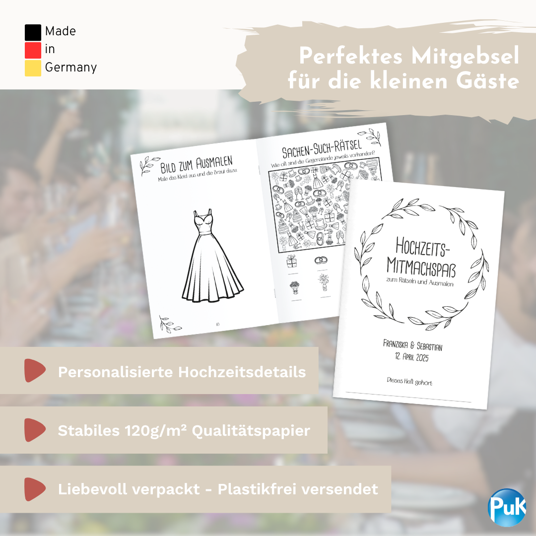 Hochzeits Malbuch | personalisiert