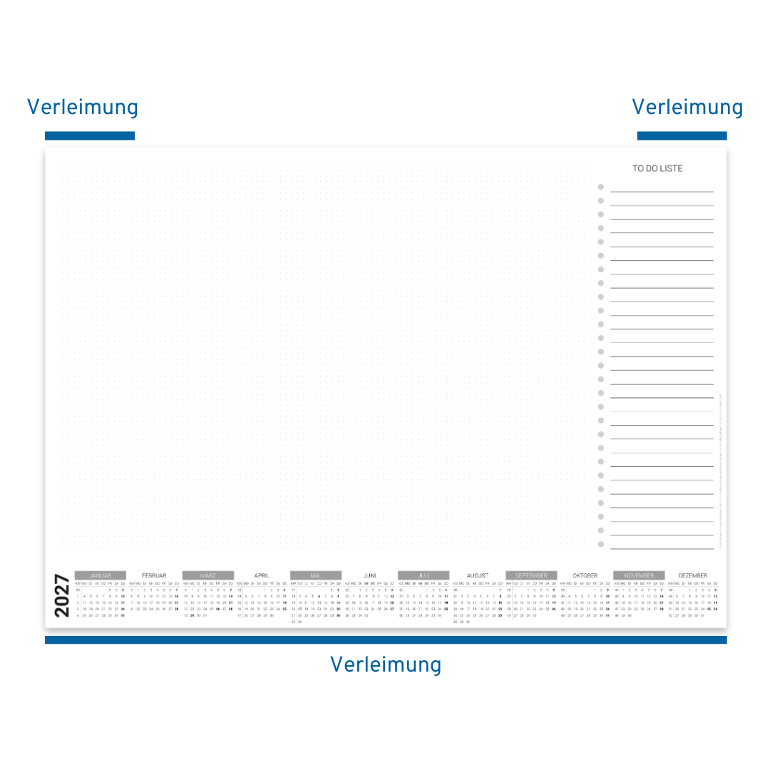 Schreibtischunterlage 2027