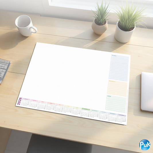 Schreibtischunterlage 2026 Bunt