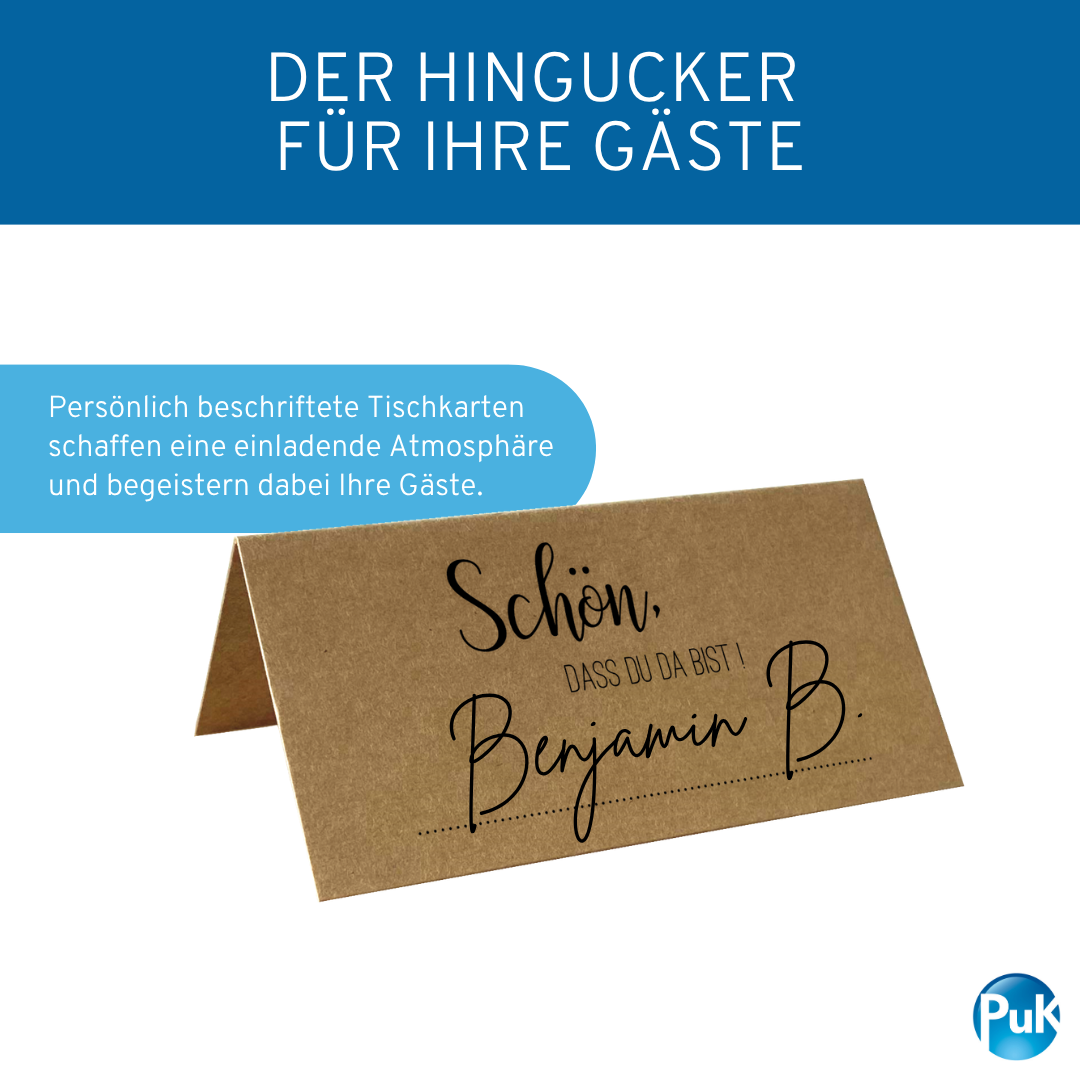 Tischkarten Braun | Design 04K