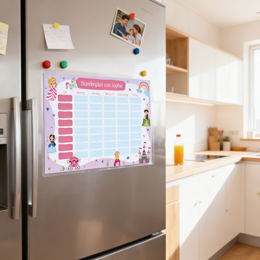Abwischbarer Stundenplan "Prinzessin" | personalisiert