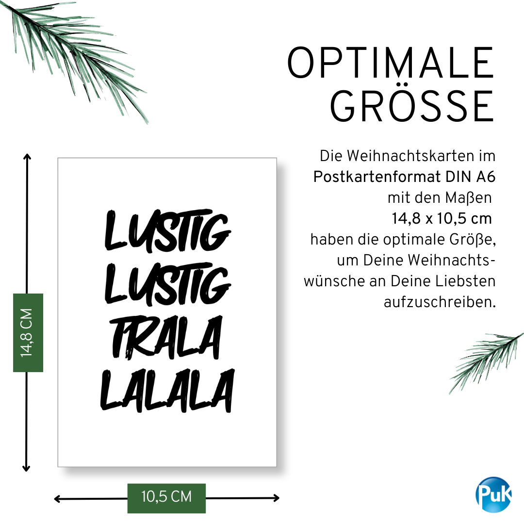 Weihnachtskarten Set "Lustig"