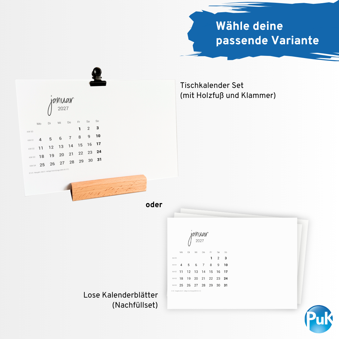 Tischkalender "Unser Jahr" | DIY