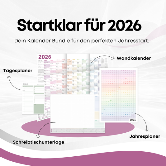 Kalenderbundle "Startklar 2026" - Pastell