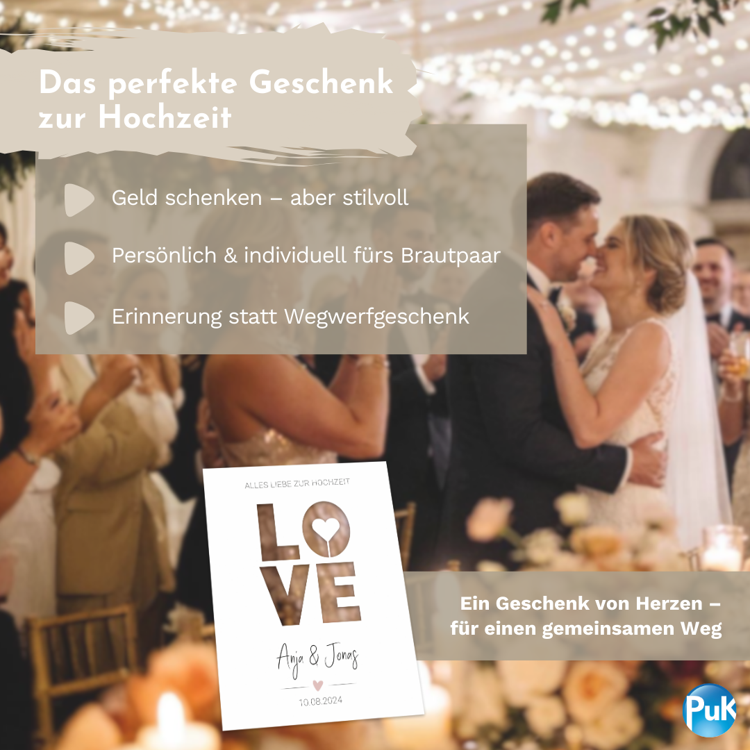 Poster "LOVE" | Geldgeschenk zur Hochzeit