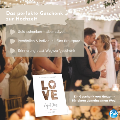 Poster "LOVE" | Geldgeschenk zur Hochzeit