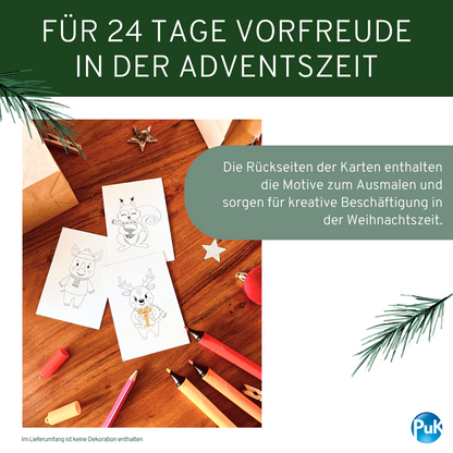 Adventskalender Set "Weihnachtstiere"
