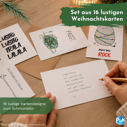 Weihnachtskarten Set "Lustig"