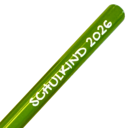 Personalisiertes Karte 'Schulkind 2026' Bleistift | Name & Datum | zur Einschulung