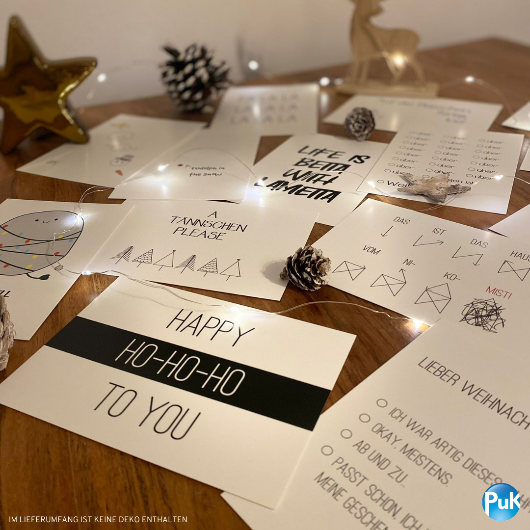 Weihnachtskarten Set "Lustig"
