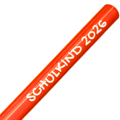 Personalisiertes Karte 'Schulkind 2026' Bleistift | Name & Datum | zur Einschulung
