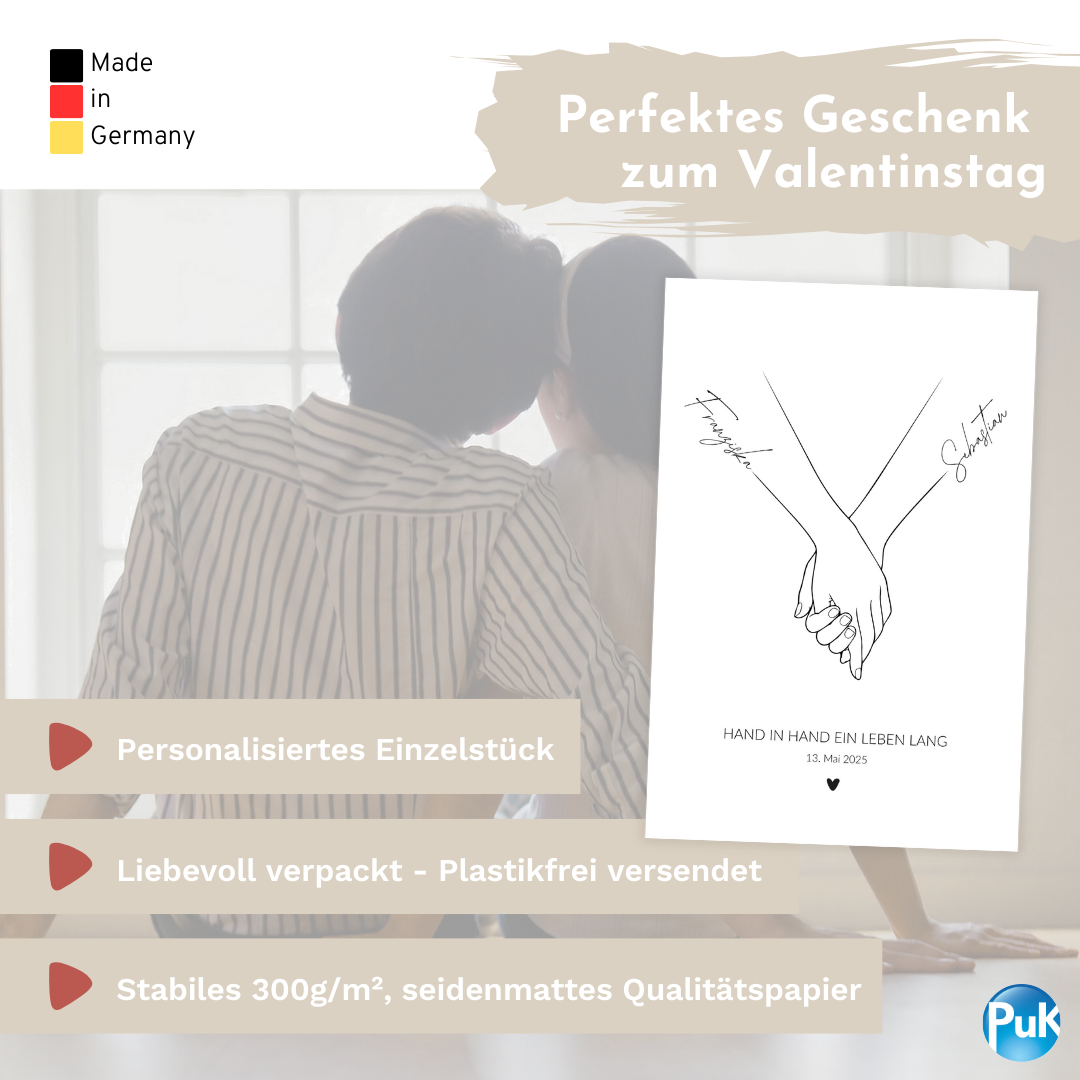 Poster "Hände Line Art"