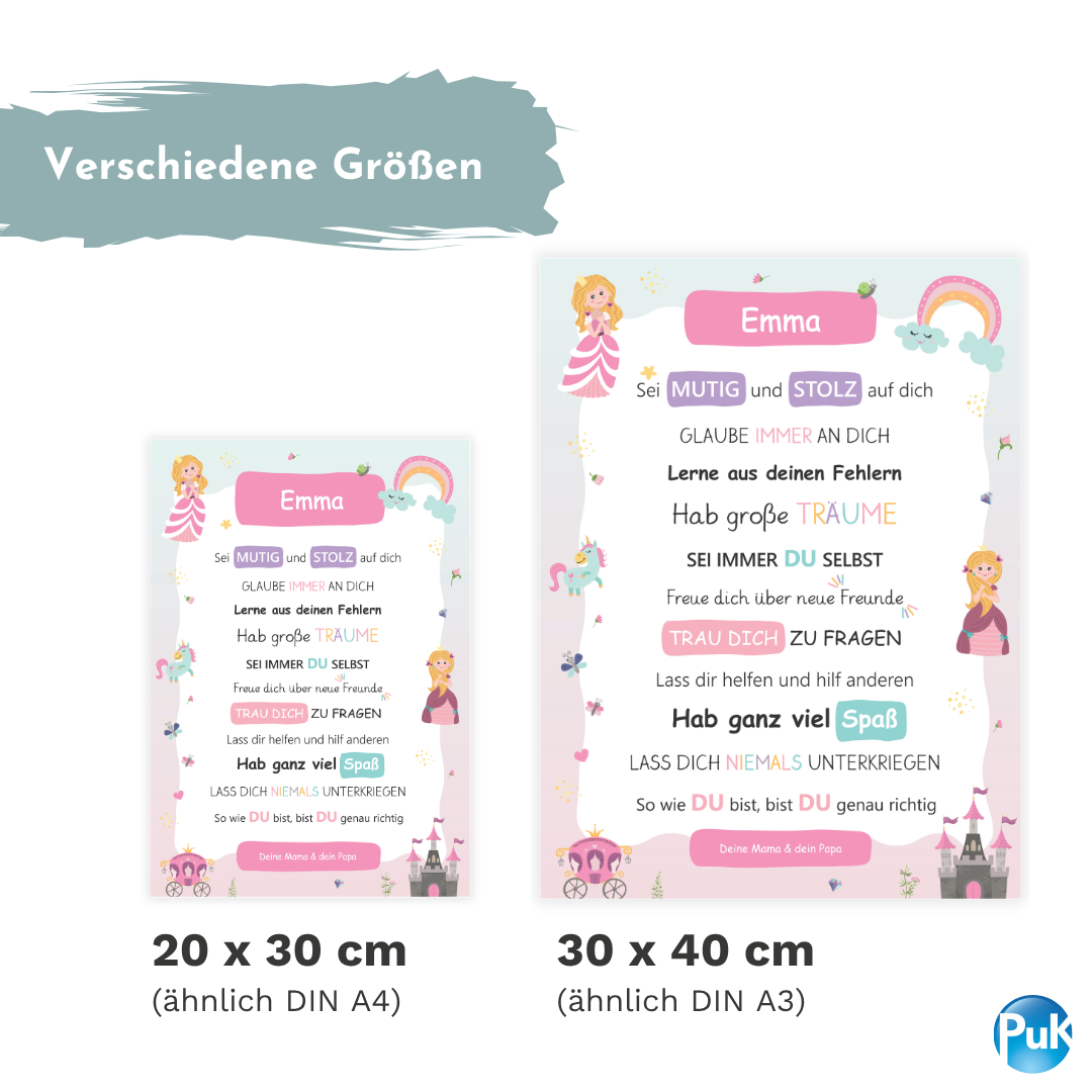 Affirmationsposter "Prinzessin"
