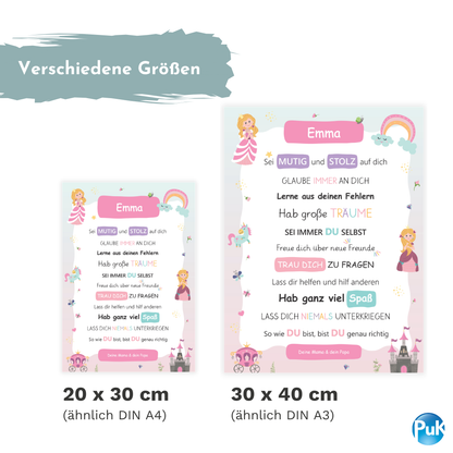 Affirmationsposter "Prinzessin"