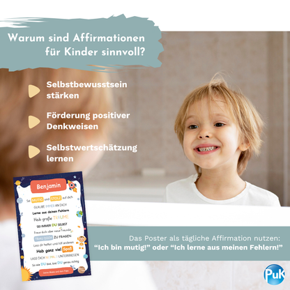 Affirmationsposter "Weltall"