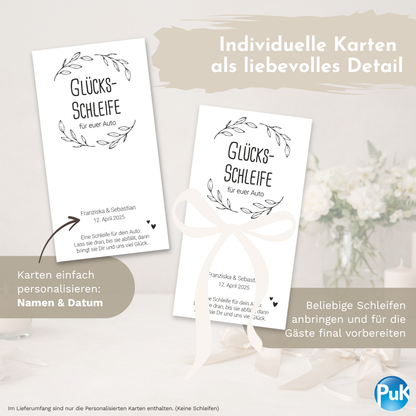 Glücksschleifen Karten | personalisiert