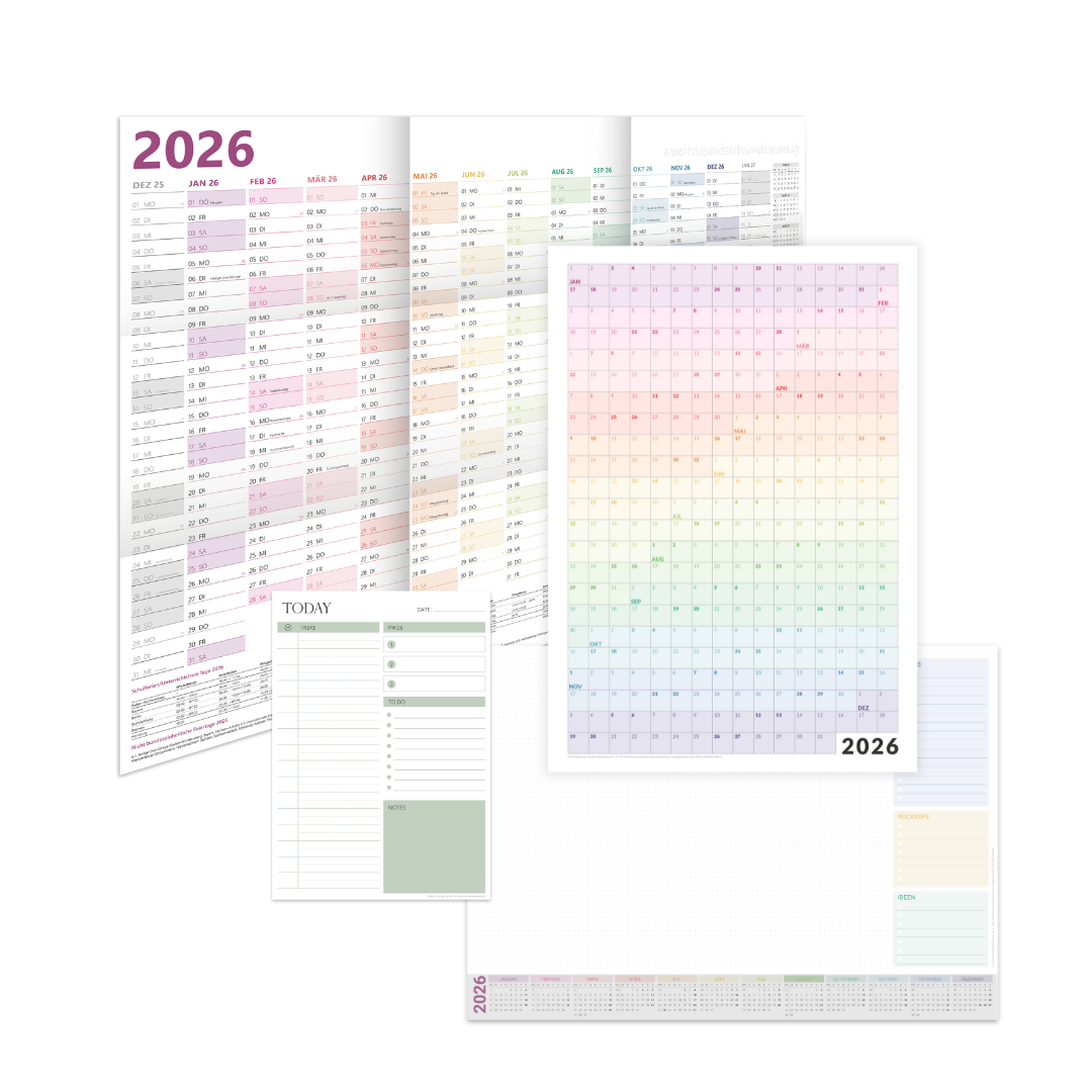 Kalenderbundle "Startklar 2026" - Pastell