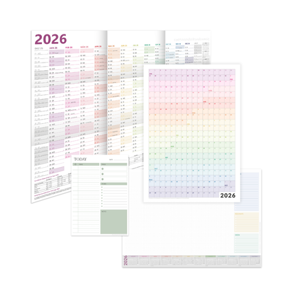 Kalenderbundle "Startklar 2026" - Pastell