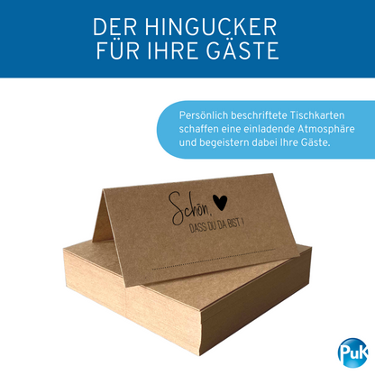 Tischkarten Braun | Design 01K