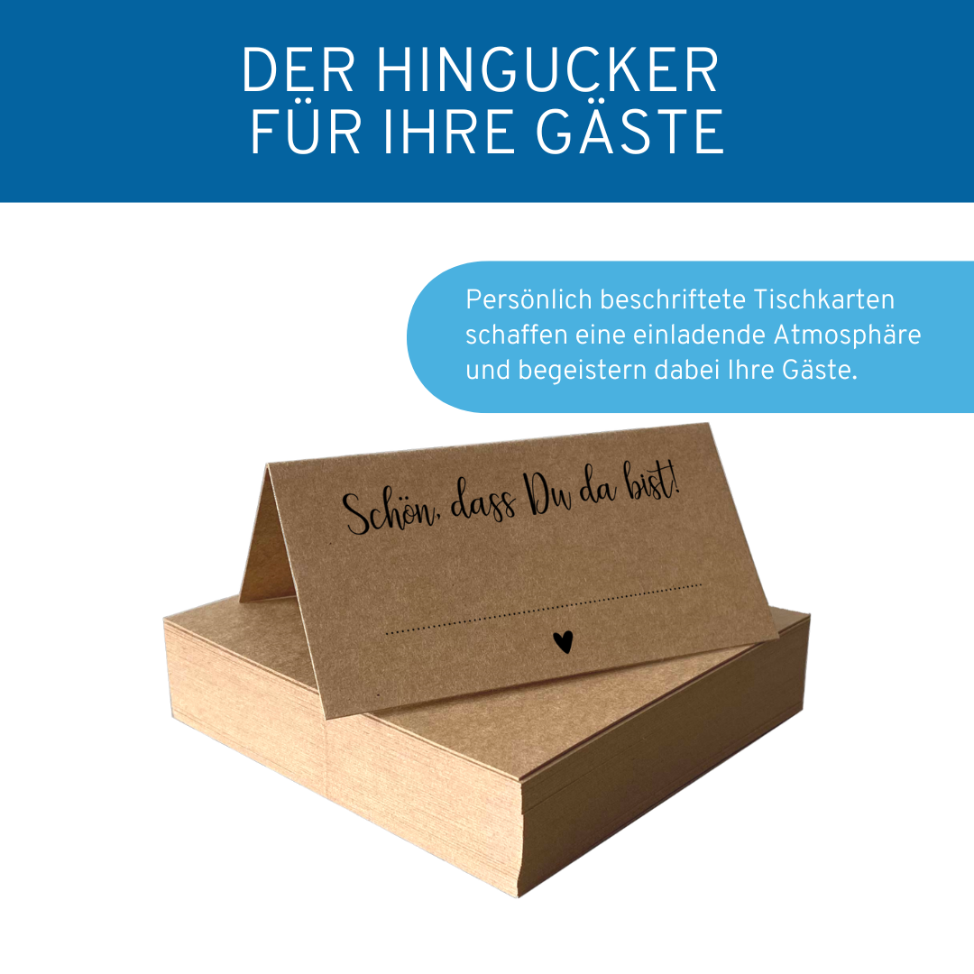 Tischkarten Braun | Design 02K