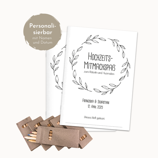 Hochzeits Malbuch | personalisiert