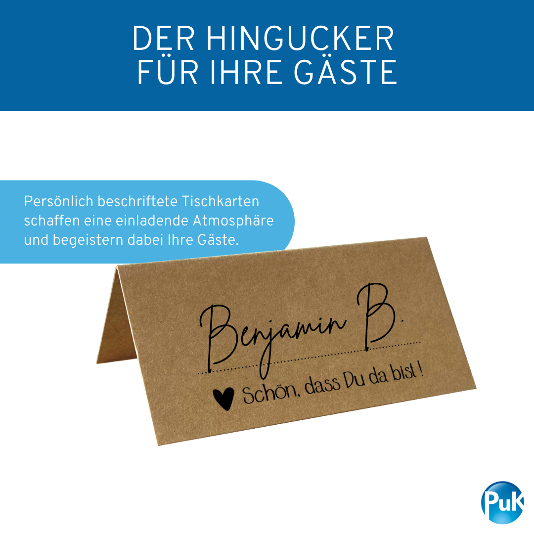 Tischkarten Braun | Design 03K
