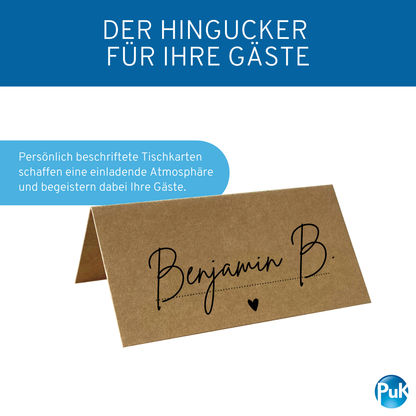 Tischkarten Braun | Design 05K