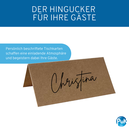 Tischkarten Blanko Braun
