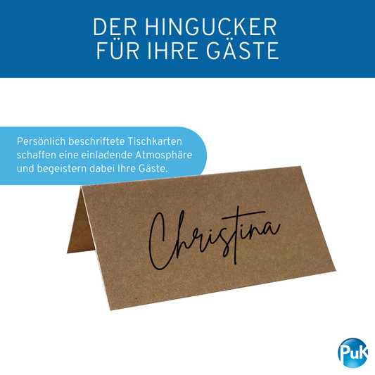 Tischkarten Blanko Braun