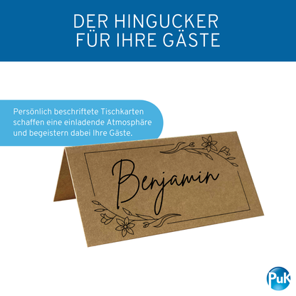 Tischkarten Braun | Design 06K