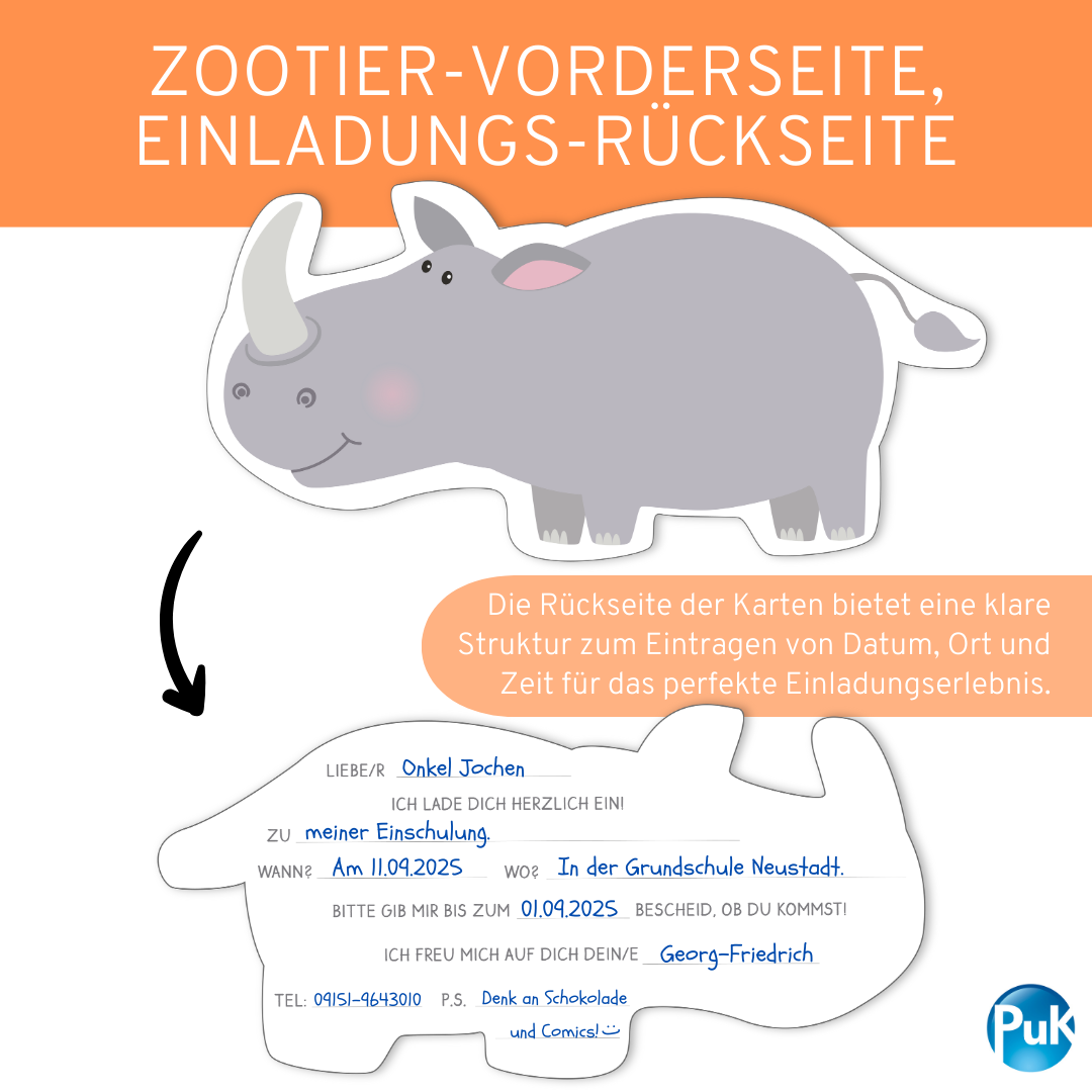 Einladungskarten "Safari"