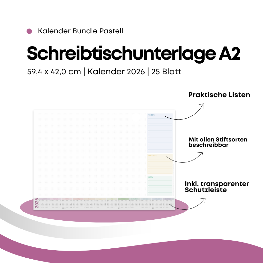Kalenderbundle "Startklar 2026" - Pastell
