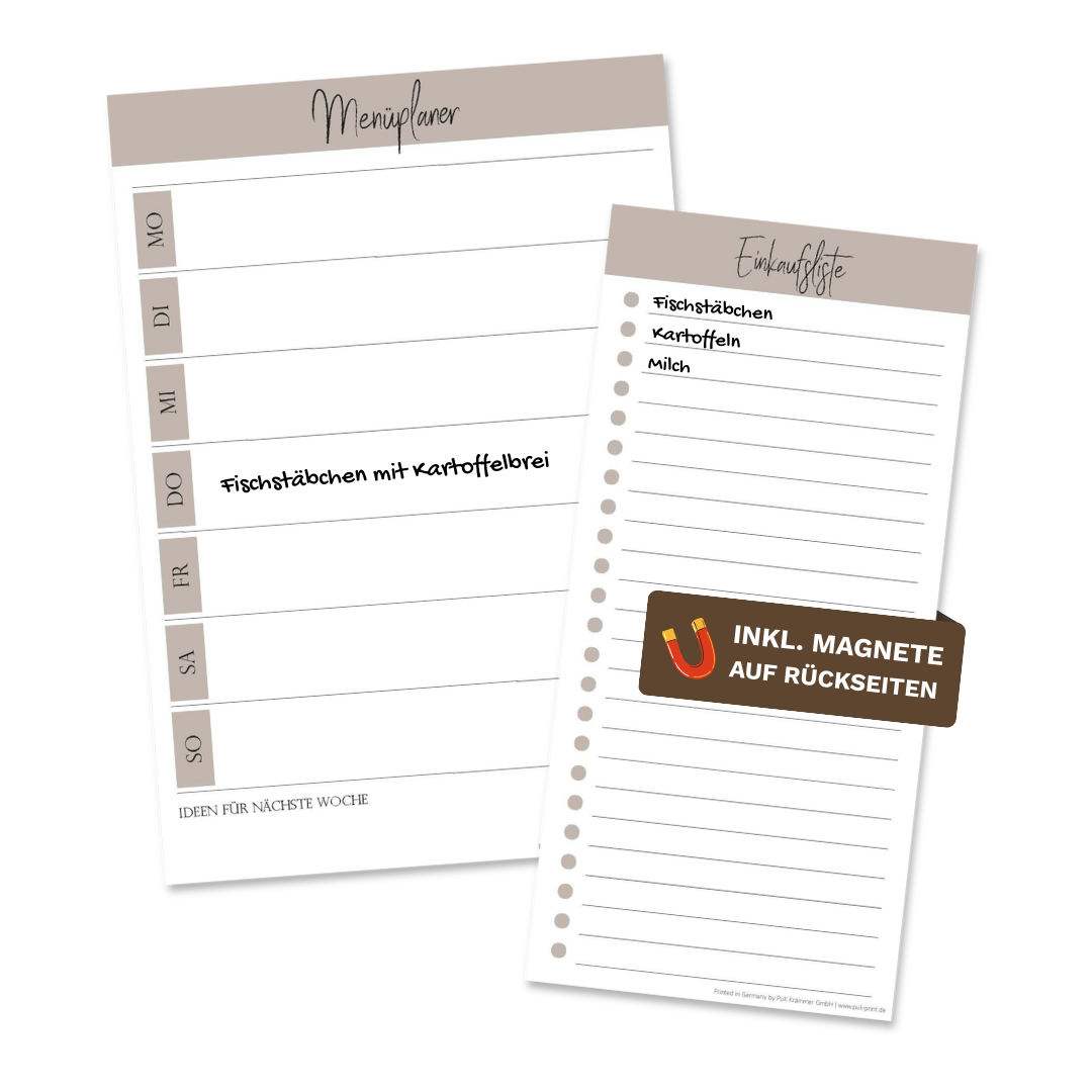 Menüplaner + Einkaufsliste