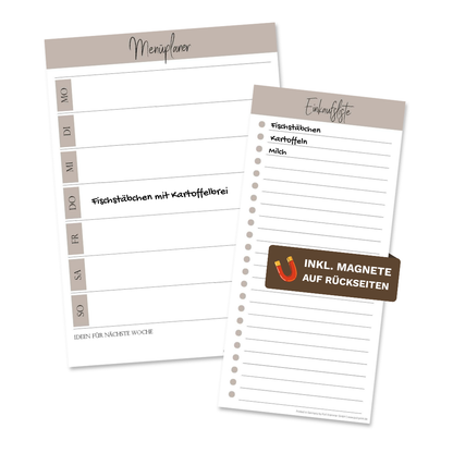 Menüplaner + Einkaufsliste