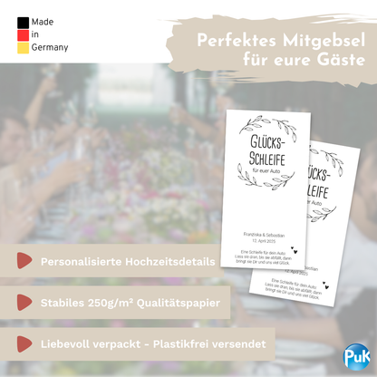 Glücksschleifen Karten | personalisiert