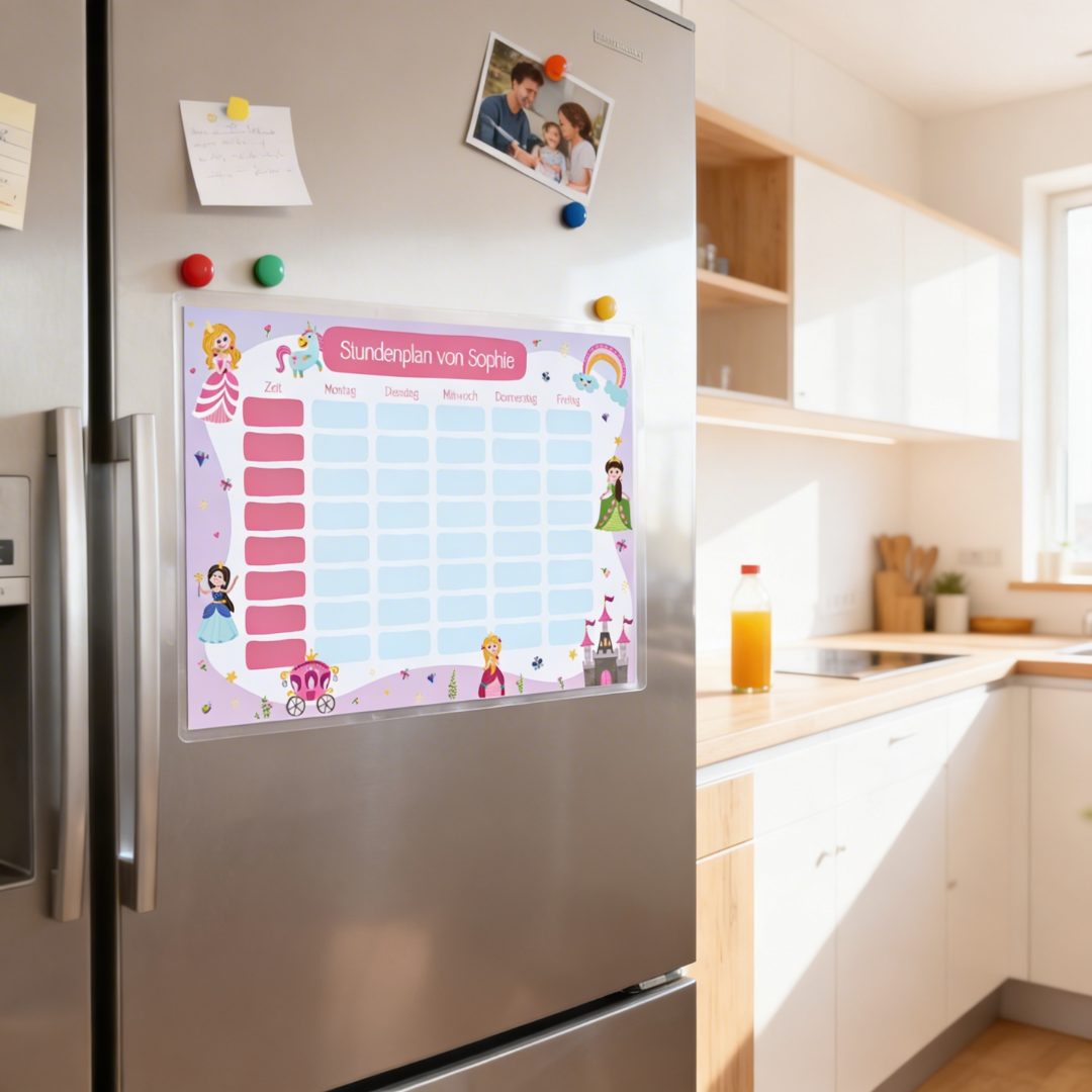 Abwischbarer Stundenplan "Prinzessin" | personalisiert