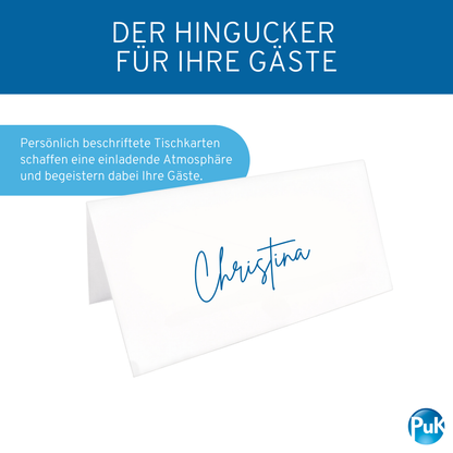 Tischkarten Blanko Weiß