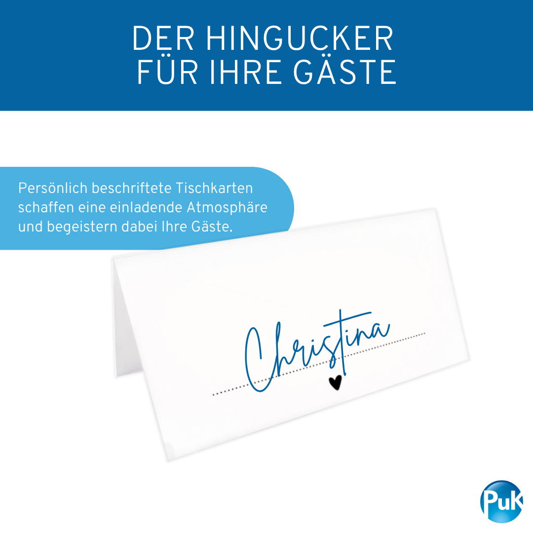 Tischkarten weiß | Design 05