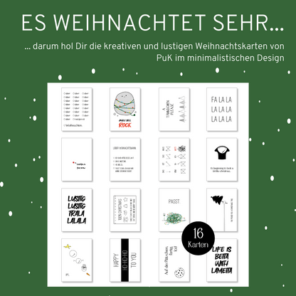 Weihnachtskarten Set "Lustig"
