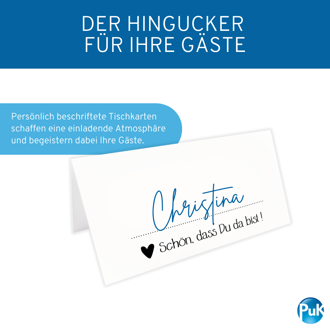 Tischkarten weiß | Design 03