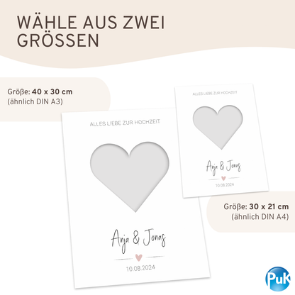 Poster "Herz" | Geldgeschenk zur Hochzeit