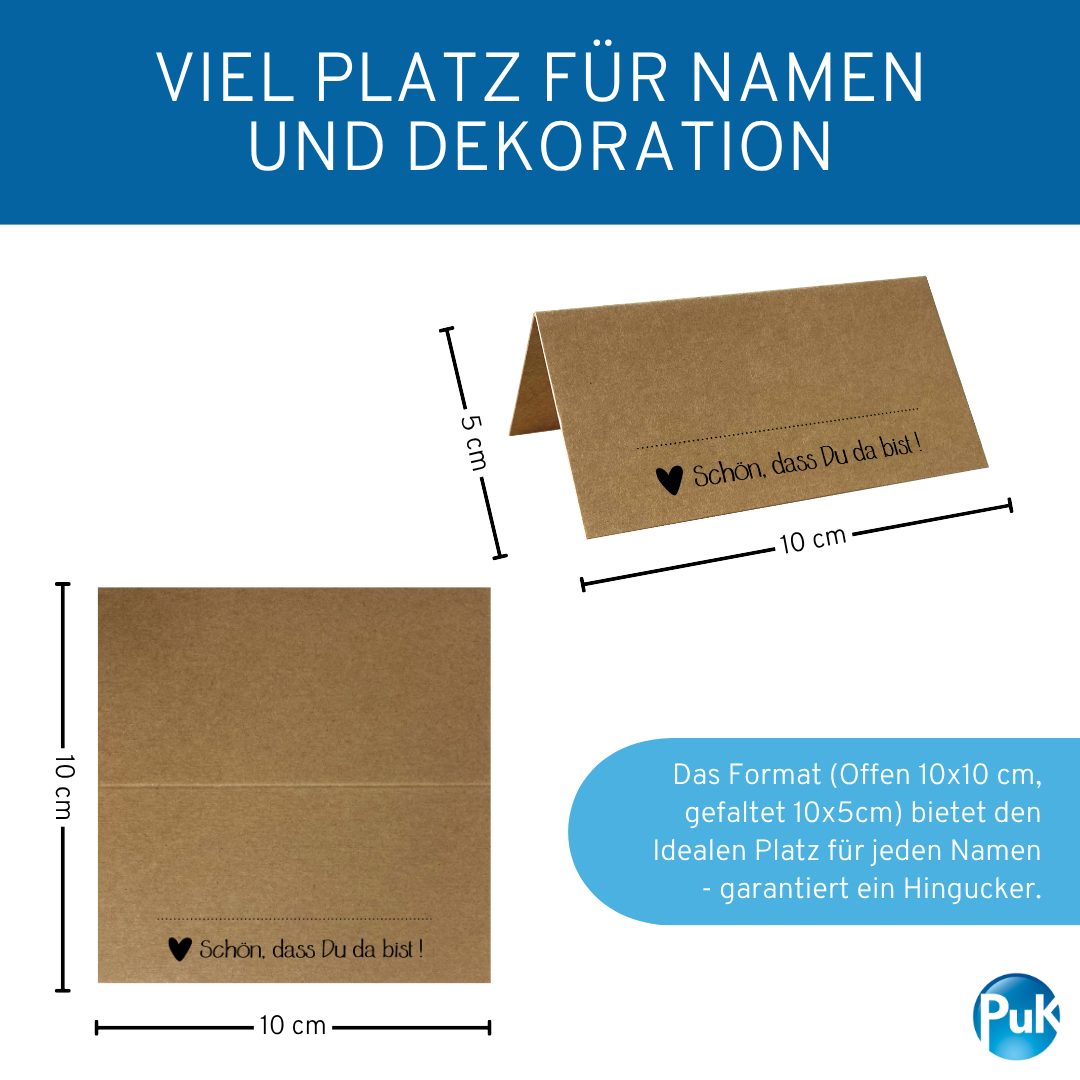 Tischkarten Braun | Design 03K