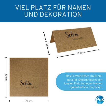 Tischkarten Braun | Design 04K