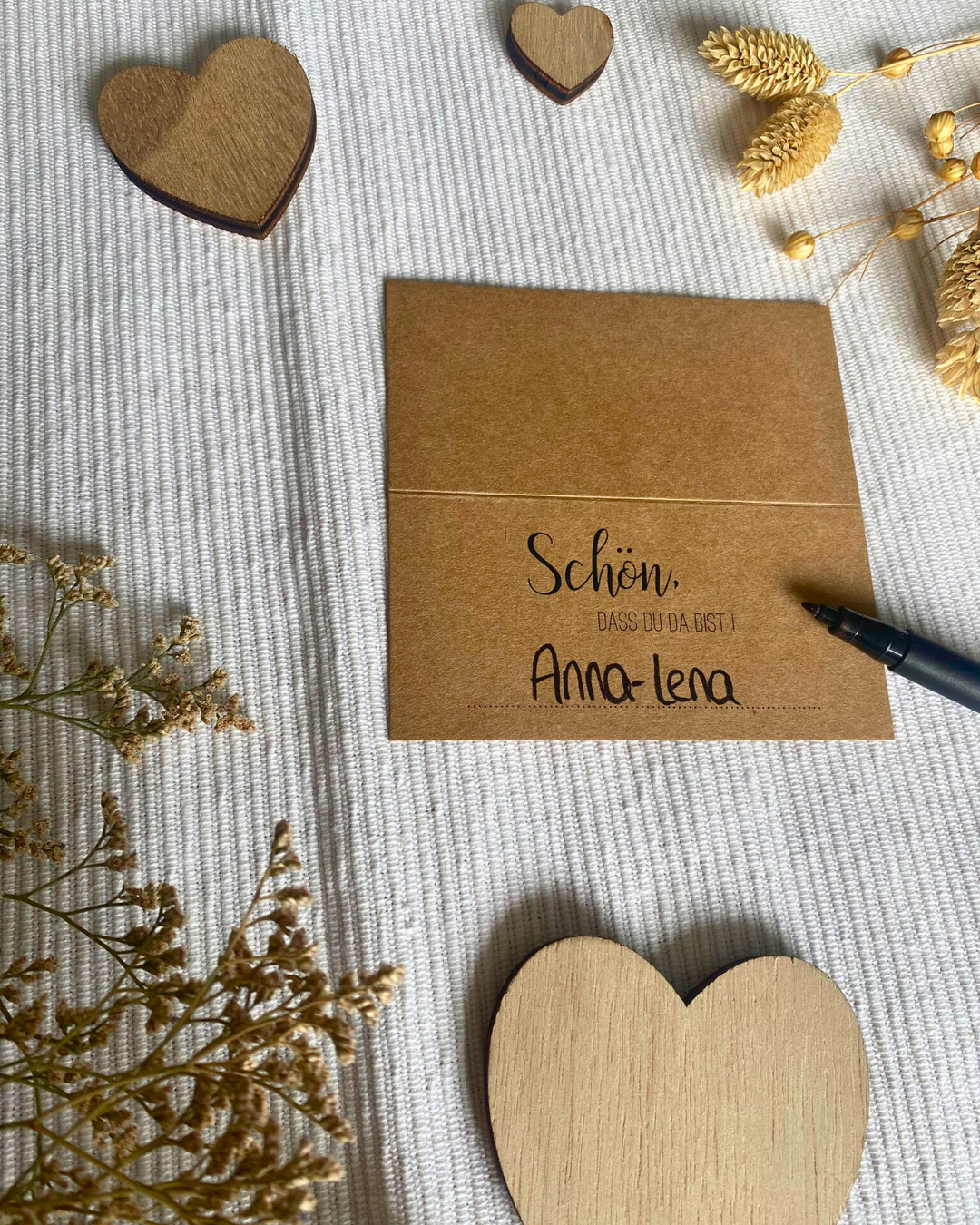 Tischkarten Braun | Design 04K