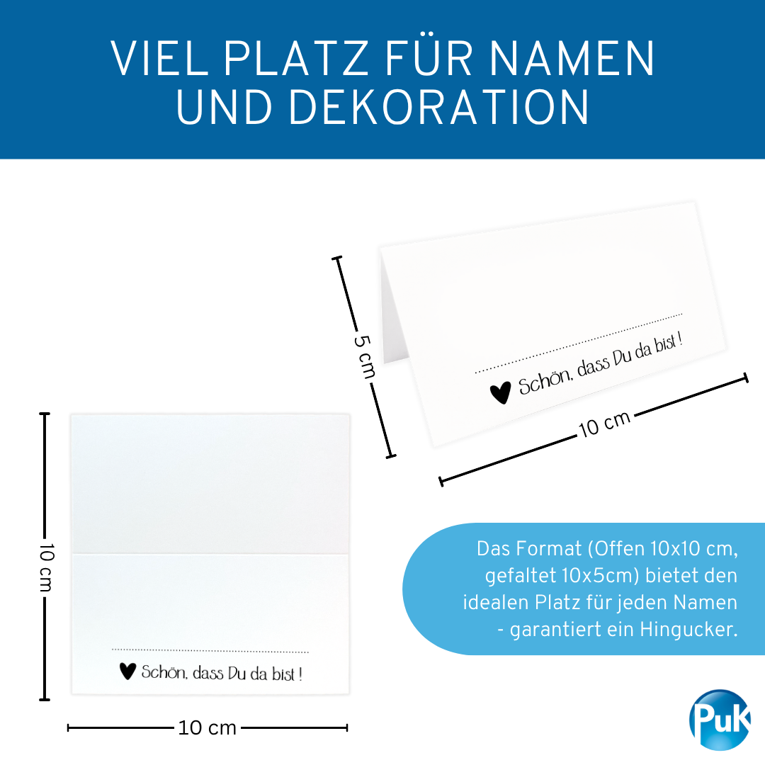 Tischkarten weiß | Design 03