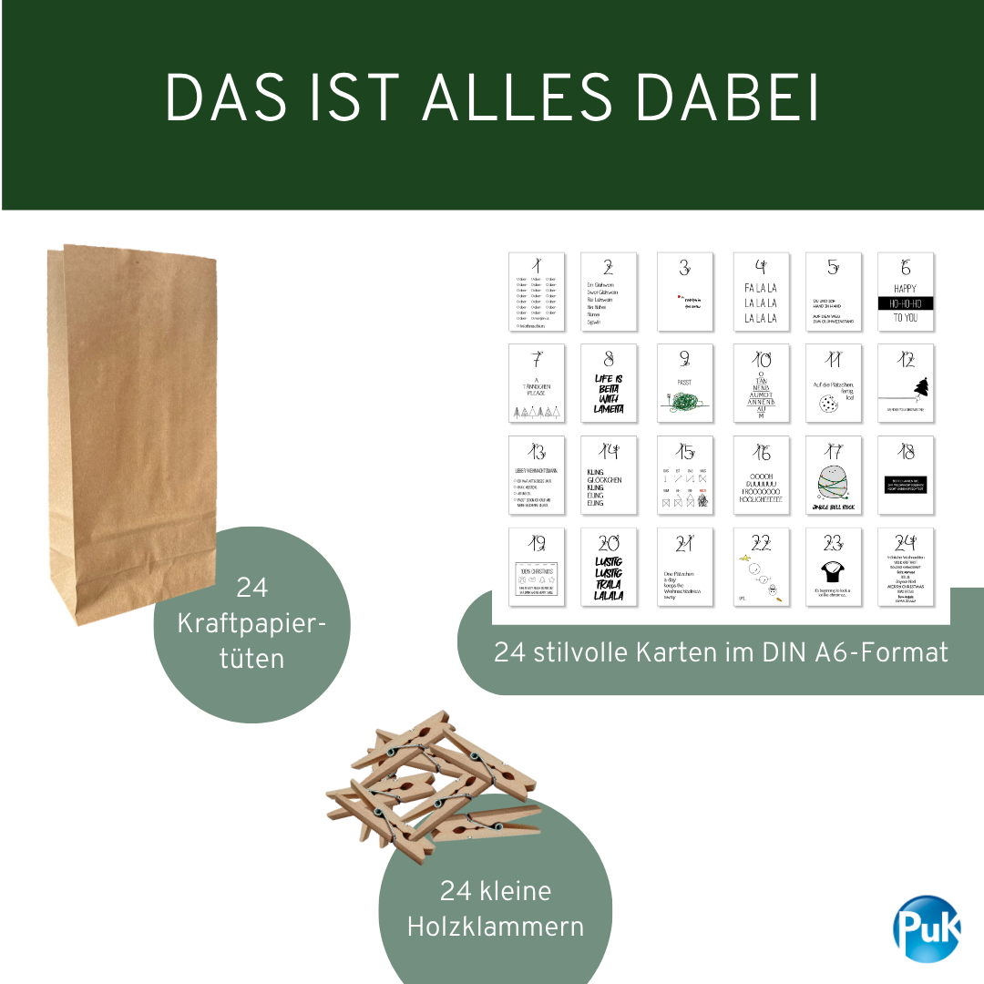 Adventskalender Set "Lustig"