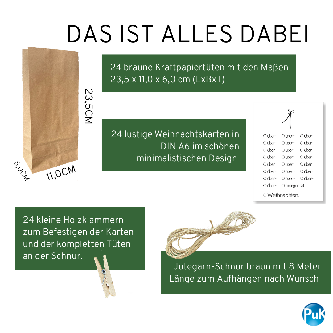 Adventskalender Set "Lustig"