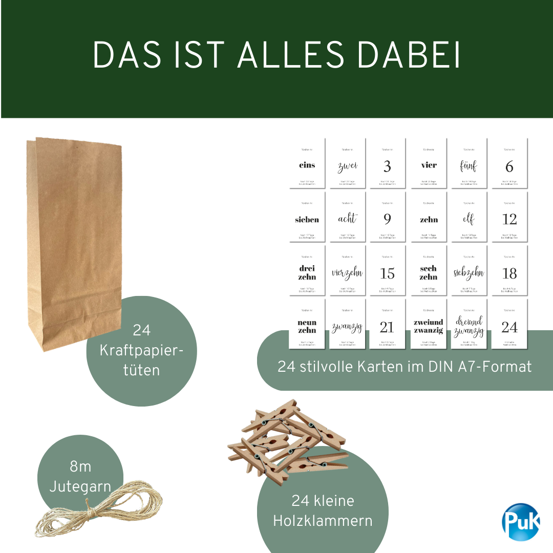 Adventskalender Set "Typo"