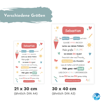 Affirmationsposter "Schulkind"